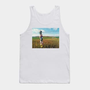 Agriculture farmland in Canadian prairie, Alberta, Canada. Tank Top